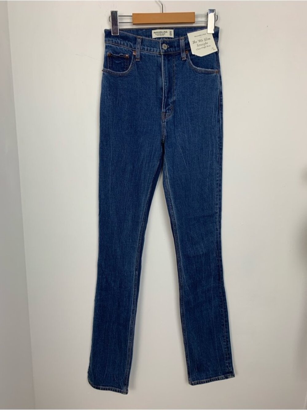 NWT Abercrombie 90s Ultra High Slim Straight Jeans - Picture 6 of 11